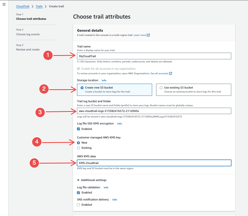 Create new S3 bucket