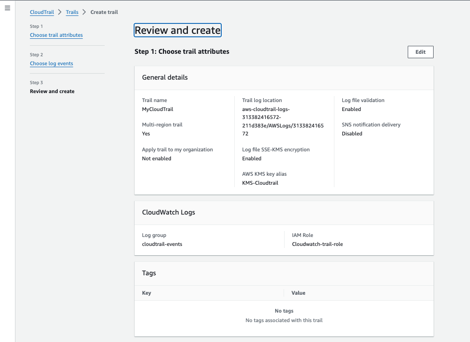 Review configuration