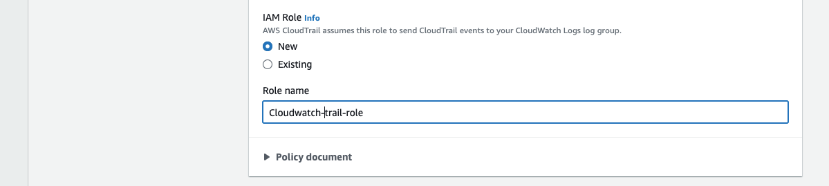 Create new or select existing role