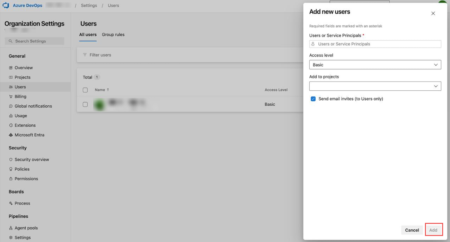 Grant access to projects