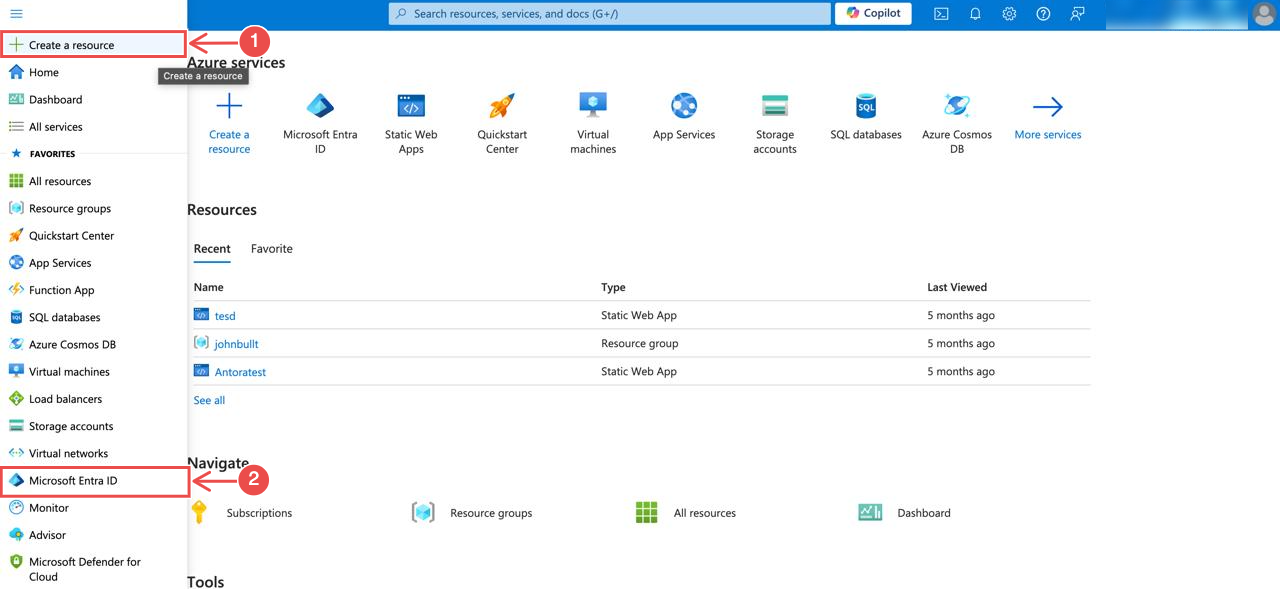 Access Microsoft Extra ID
