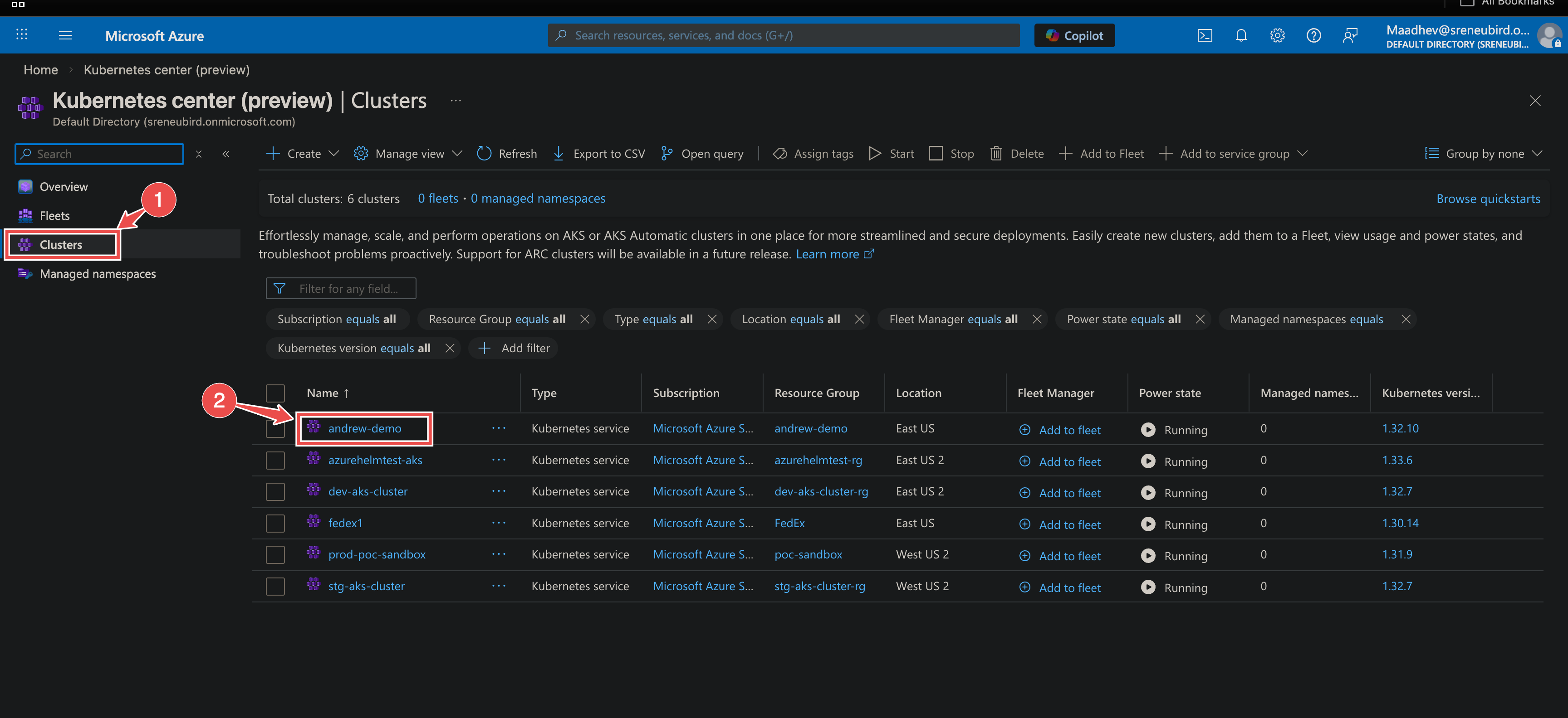 Create new connection for Azure