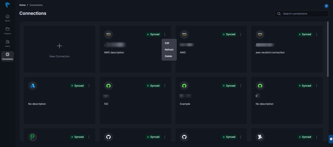 Accessing connection options
