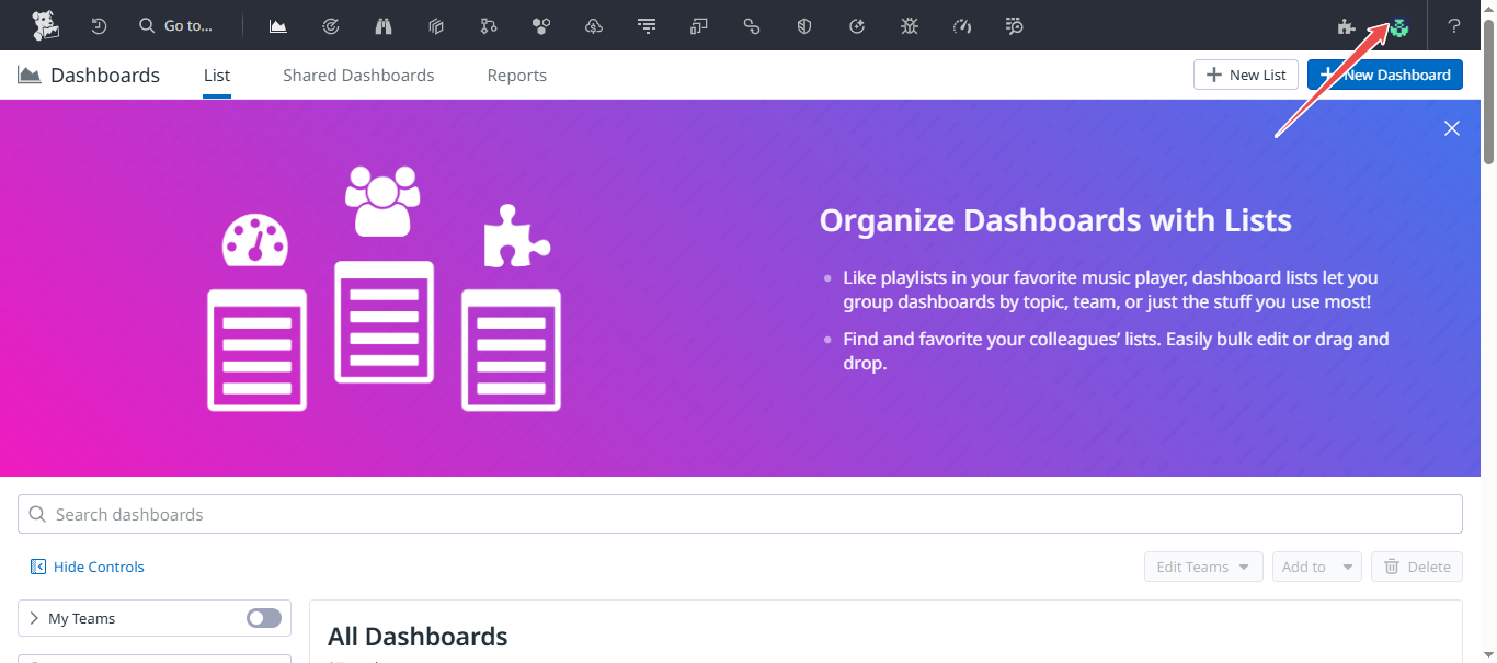 Datadog user profile