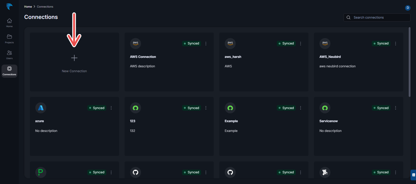 Create new Dynatrace connection dashboard