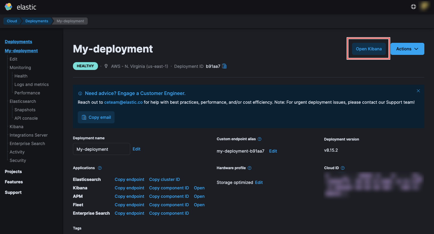 Access Elasticsearch security