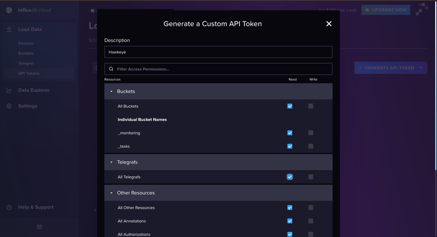 Grant token permissions