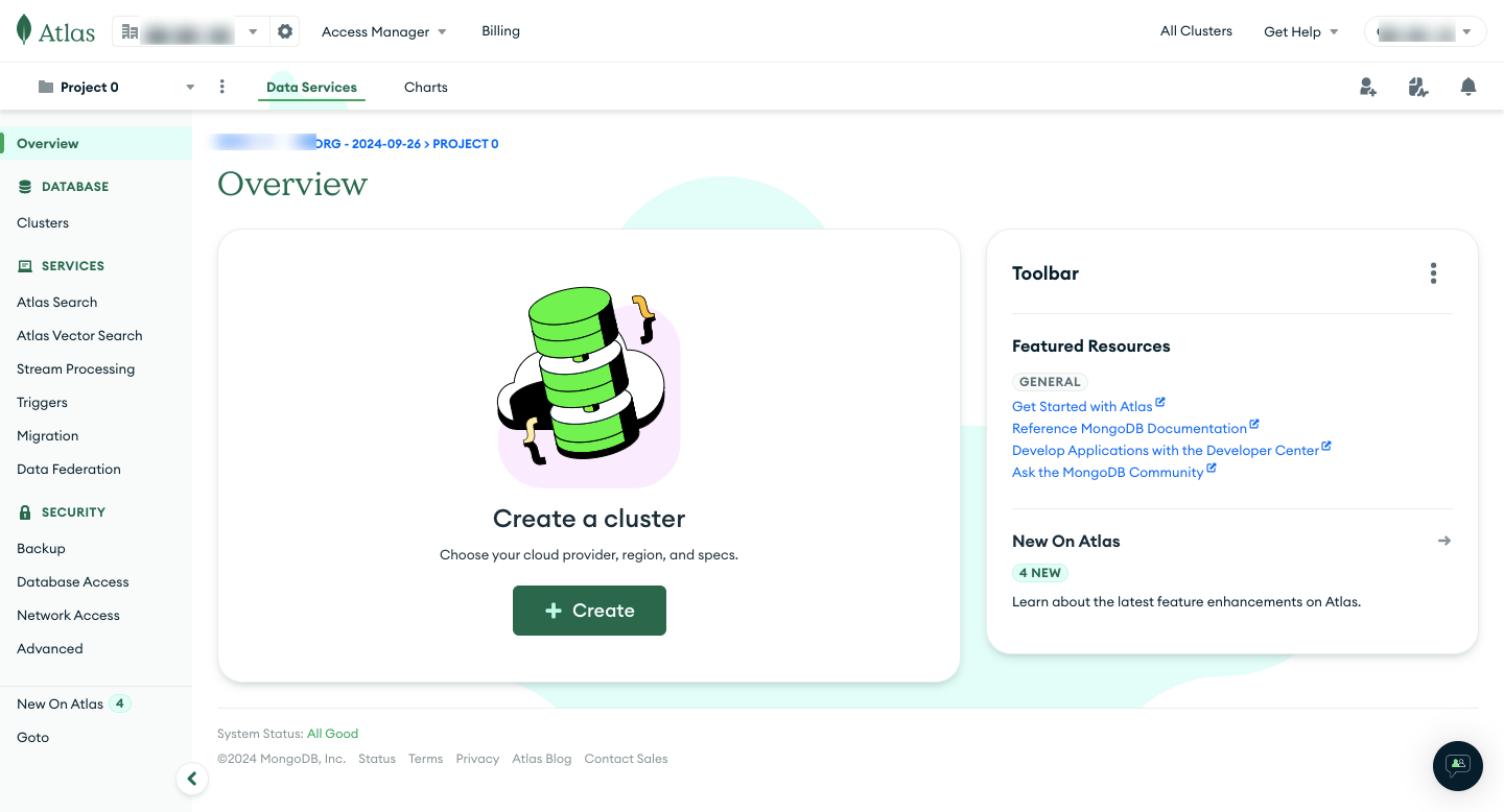 Login to MongoDB Atlas