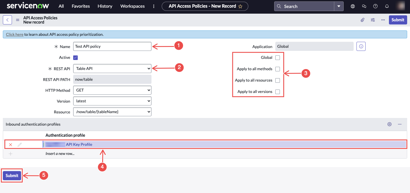 Enter policy details