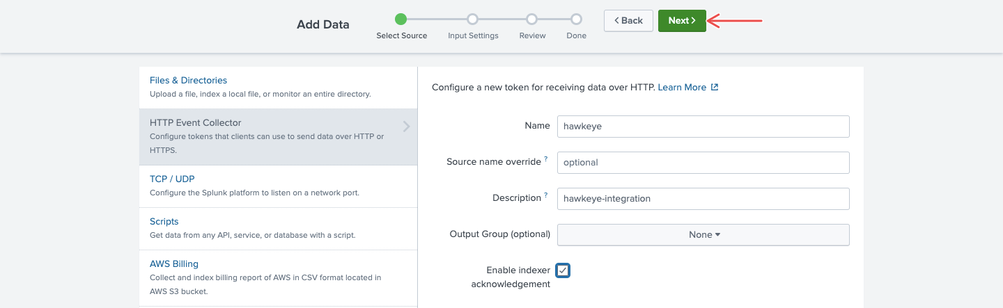 SplunK Cloud Enable Indexer Acknowledgement